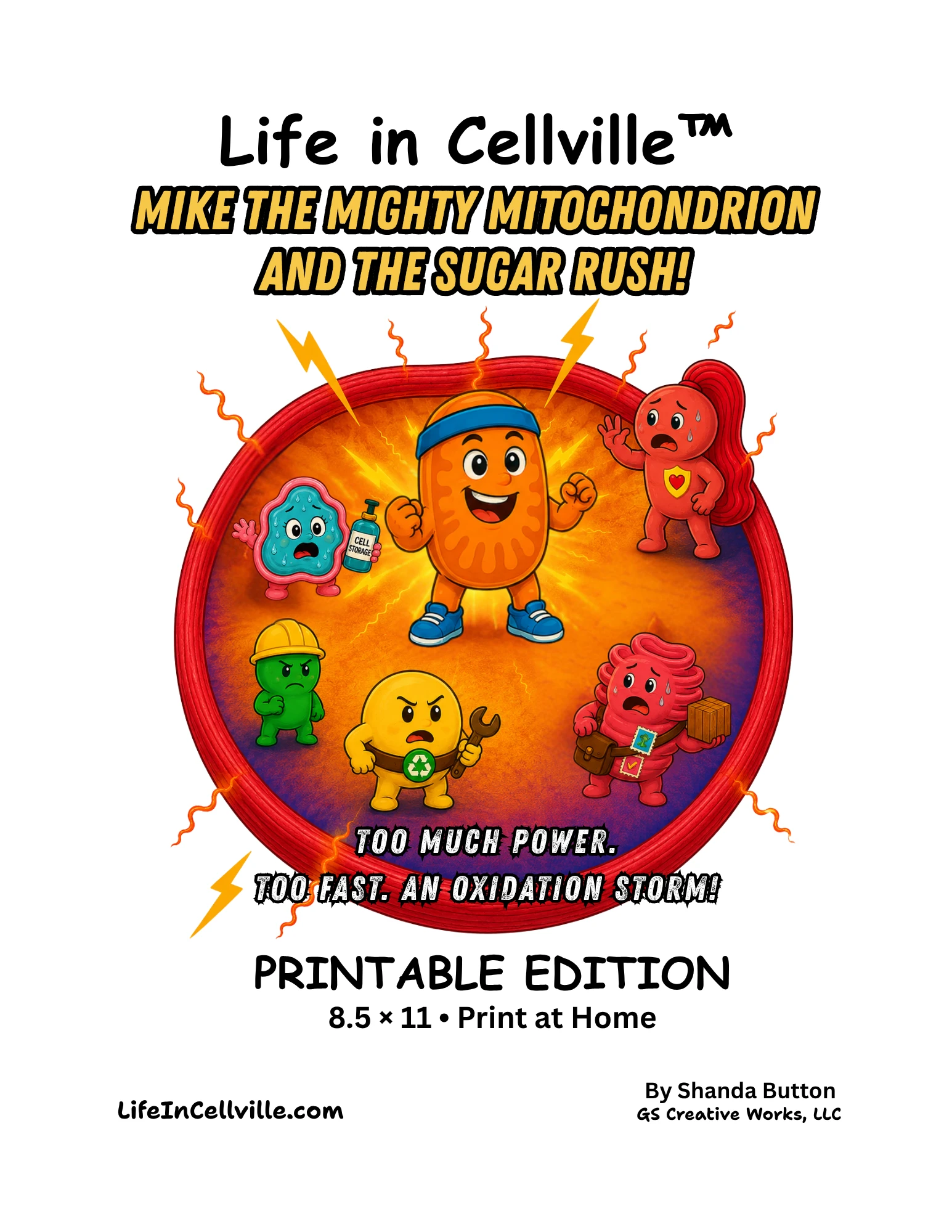 Life in Cellville™: Mike the Mighty Mitochondrion and the Sugar Rush Printable Edition cover