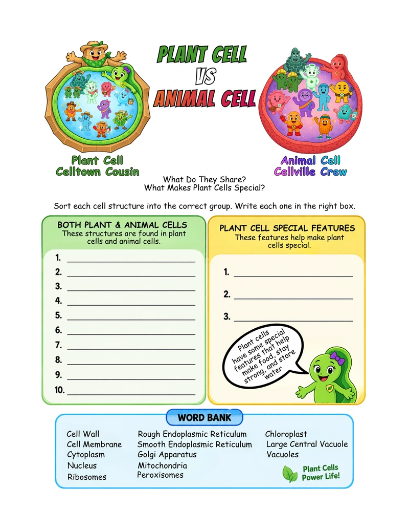 Plant Cell vs. Animal Cell