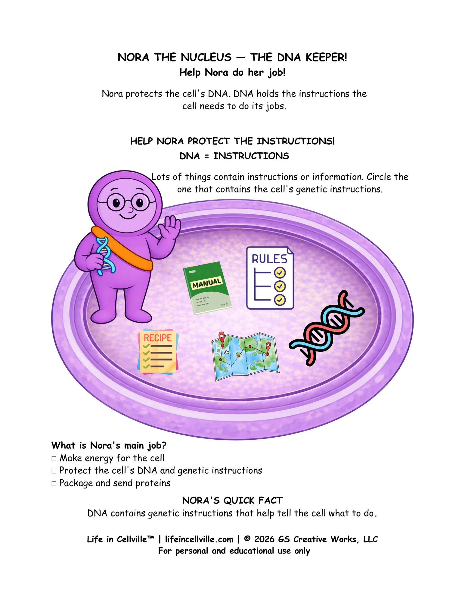 Nora Nucleus: Activity Page